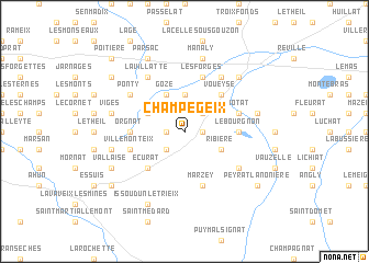 map of Champegeix