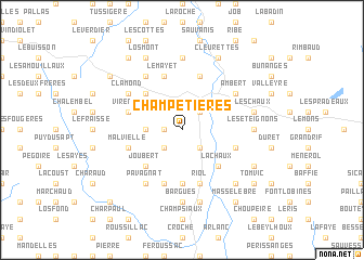 map of Champétières