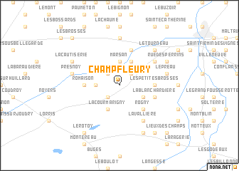 map of Champ Fleury