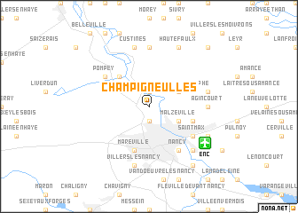 map of Champigneulles