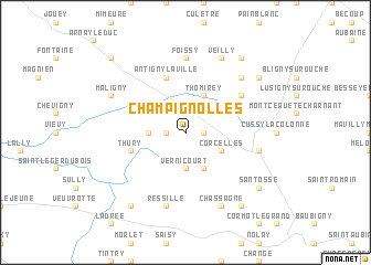 map of Champignolles