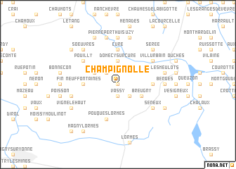 map of Champignolle