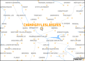 map of Champigny-lès-Langres