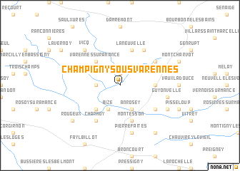 map of Champigny-sous-Varennes