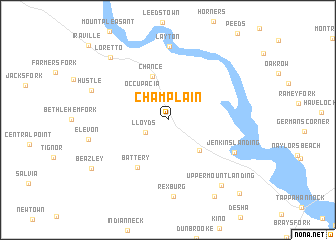 map of Champlain