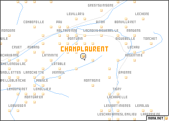 map of Champ-Laurent