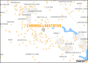 map of Champ Mills Estates