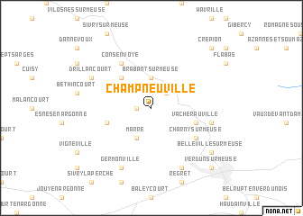 map of Champneuville