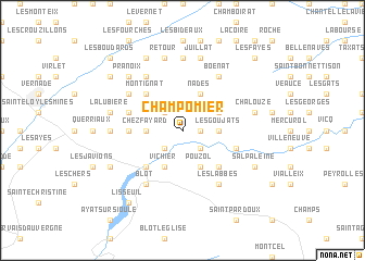 map of Champomier