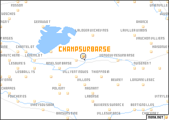 map of Champ-sur-Barse