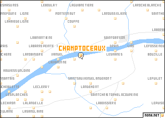 map of Champtoceaux