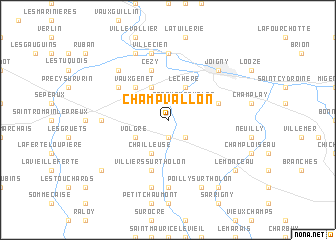 map of Champvallon