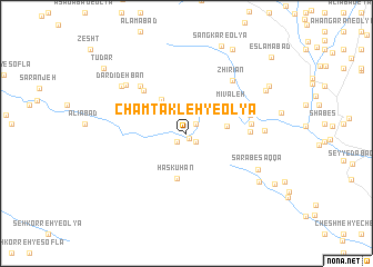 map of Cham Takleh-ye ‘Olyā