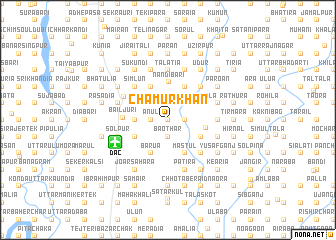 map of Chāmurkhān