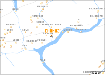 map of Chamūz