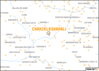 map of Cham Z̧el-e Shāh‘alī