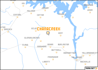 map of Chana Creek