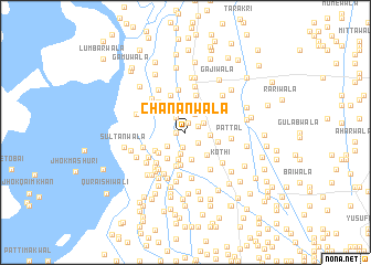 map of Chananwāla