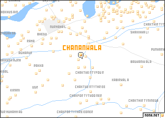 map of Chananwāla