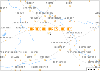 map of Chanceaux-près-Loches