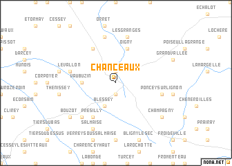 map of Chanceaux