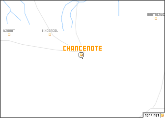 map of Chan Cenote