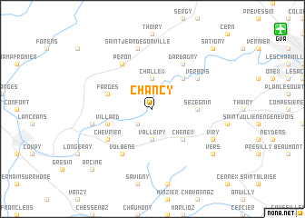 map of Chancy