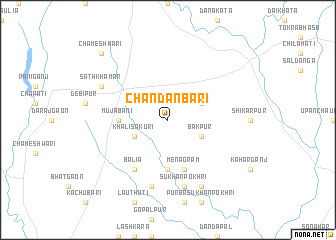 map of Chandanbāri