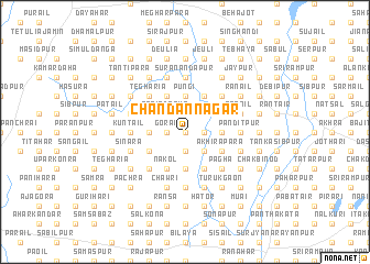 map of Chandannagar