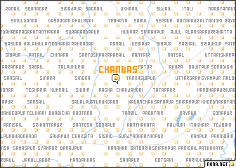 map of Chāndās