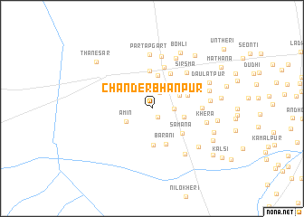 map of Chanderbhānpur