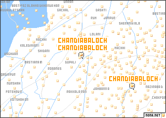 map of Chāndia Baloch