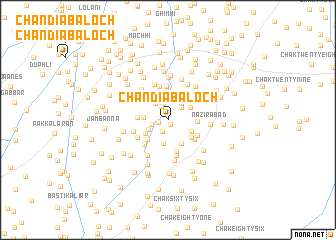 map of Chāndia Baloch