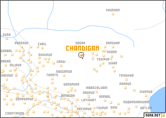 map of Chandigām