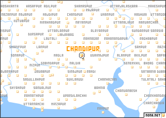 map of Chāndīpur