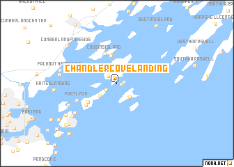 map of Chandler Cove Landing