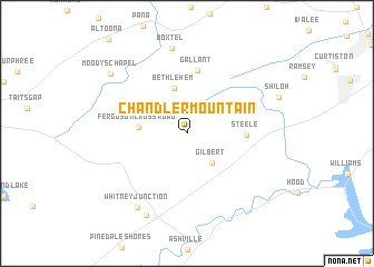 map of Chandler Mountain