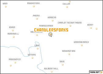 map of Chandlers Forks