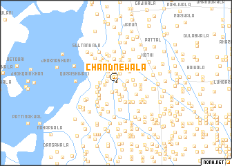 map of Chāndnewāla