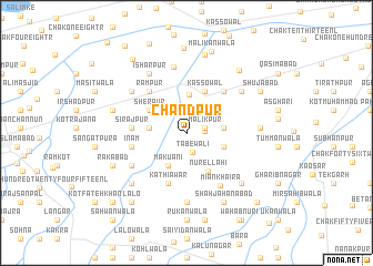 map of Chāndpur