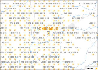 map of Chāndpur