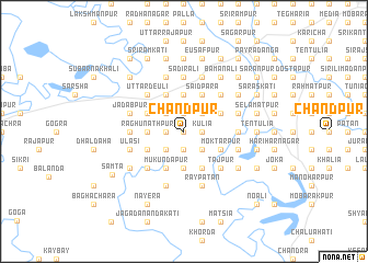 map of Chāndpur