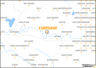 map of Chāndpur