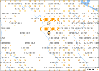 map of Chāndpur