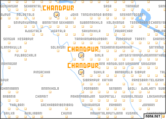 map of Chāndpur