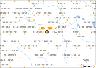 map of Chāndpur