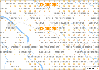 map of Chāndpur