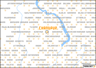 map of Chāndpur