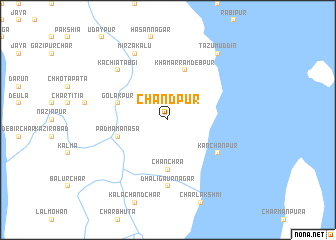 map of Chāndpur