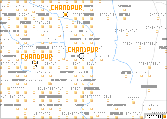 map of Chāndpur